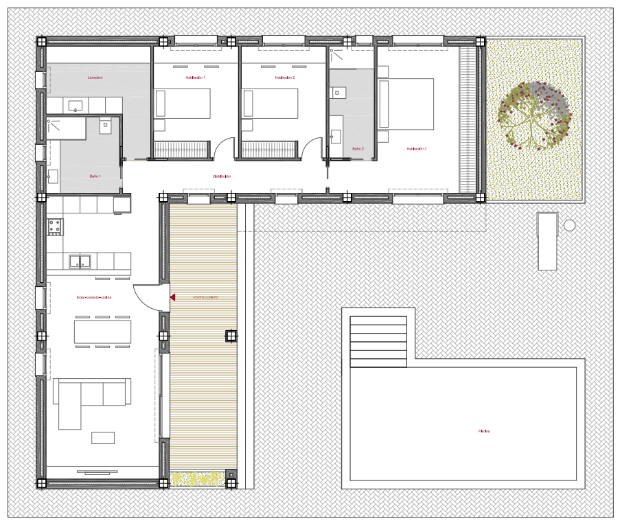 Villas de 3 habitaciones con piscina privada y gran parcela en Pinoso